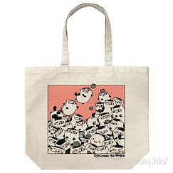 大叔與貓 「福丸 + 大叔」米白 大容量 手提袋 Fukumaru and Ojisama Large Tote Bag /NATURAL【Ojisama to Neko】