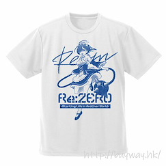 Re：從零開始的異世界生活 : 日版 (加大)「雷姆」流星錘 吸汗快乾 白色 T-Shirt