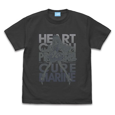 光之美少女系列 (細碼)「來海繪里香 / 海洋天使」光之美少女：甜蜜天使 墨黑色 T-Shirt HeartCatch PreCure! Cure Marine T-Shirt Remake Ver. /SUMI-S【Pretty Cure Series】