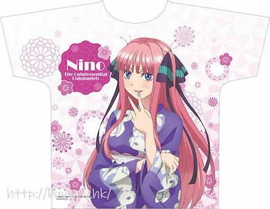五等分的新娘 (均碼)「中野二乃」浴衣 Ver. 全彩 T-Shirt TV Anime Full Graphic T-Shirt Nino Nakano Yukata ver.【The Quintessential Quintuplets】