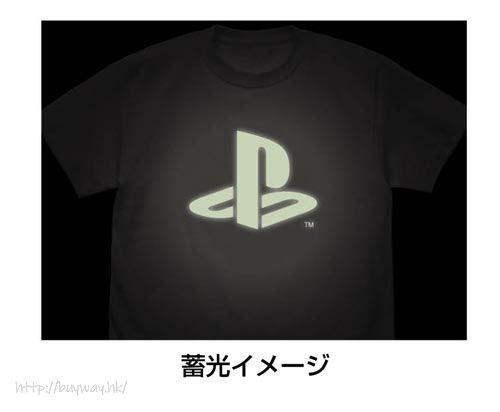 PlayStation : 日版 (中碼) 夜光 墨黑色 T-Shirt