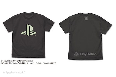 PlayStation (大碼) 夜光 墨黑色 T-Shirt Glow-in-the-Dark T-Shirt "PlayStation"/SUMI-L【PlayStation】