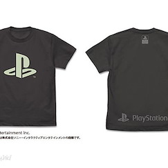 PlayStation (中碼) 夜光 墨黑色 T-Shirt Glow-in-the-Dark T-Shirt "PlayStation"/SUMI-M【PlayStation】