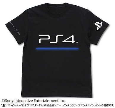 PlayStation (大碼)「PS4」黑色 T-Shirt T-Shirt "PlayStation 4"/BLACK-L【PlayStation】