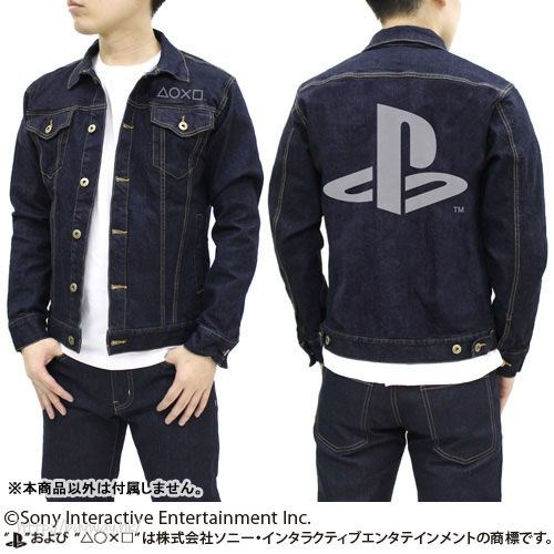 PlayStation : 日版 (大碼)「△○×□」藍紫色 牛仔 外套