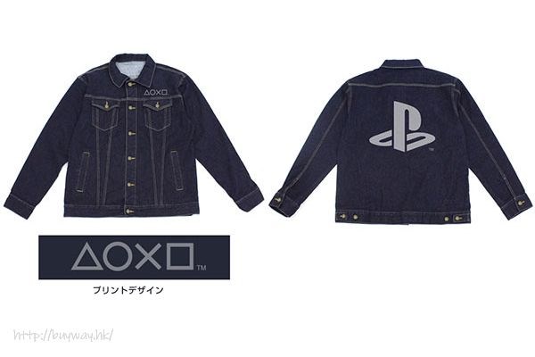 PlayStation : 日版 (加大)「△○×□」藍紫色 牛仔 外套