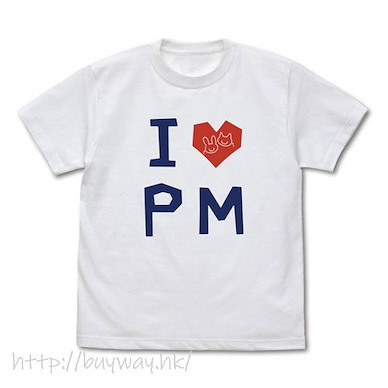 流行音樂 (中碼)「Mimi + Nyami」I❤PM 白色 T-Shirt I love T-Shirt /WHITE-M【Pop'n Music】