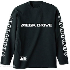 Mega Drive (大碼)「MEGA DRIVE」長袖 黑色 T-Shirt Long Sleeve T-Shirt w/o Rib /BLACK-L【Mega Drive】