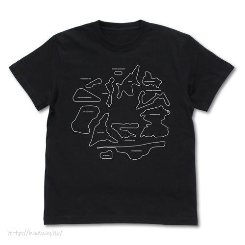 GT賽車系列 : 日版 (加大)「Course」Design 黑色 T-Shirt