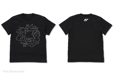 GT賽車系列 (細碼)「Course」Design 黑色 T-Shirt Course T-Shirt /BLACK-S【Gran Turismo】