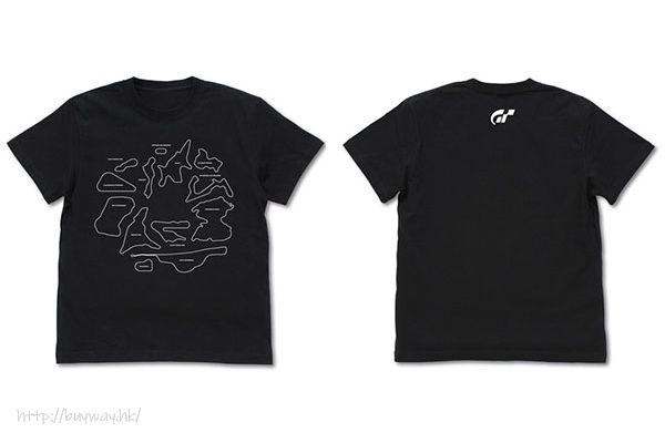 GT賽車系列 : 日版 (中碼)「Course」Design 黑色 T-Shirt