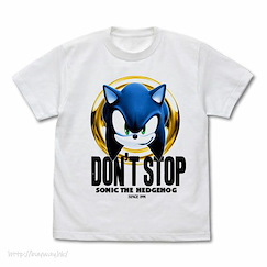 超音鼠 (加大)「超音鼠」DON'T STOP 白色 T-Shirt DON'T STOP SONIC T-Shirt /WHITE-XL【Sonic the Hedgehog】