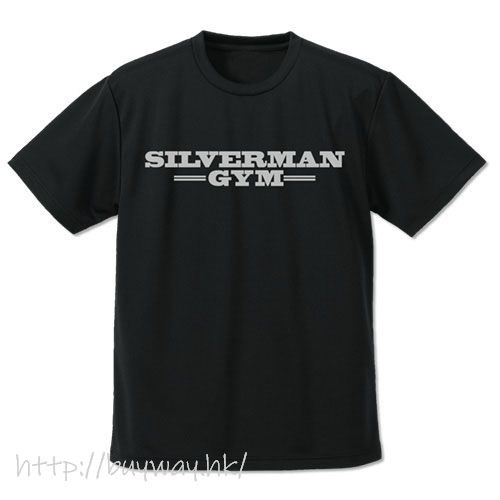 流汗吧！健身少女 : 日版 (大碼)「Silverman Gym」黑色 T-Shirt