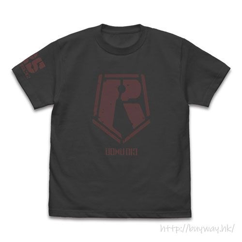 裝甲騎兵 : 日版 (大碼)「紅肩隊」復古標誌 墨黑色 T-Shirt