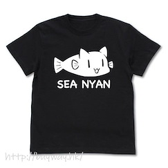 SLOW LOOP-女孩的釣魚慢活- (大碼)「SEA NYAN」黑色 T-Shirt Sea Nyan T-Shirt /BLACK-L【SLOW LOOP】