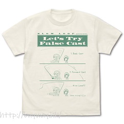 SLOW LOOP-女孩的釣魚慢活- (加大)「海凪小春」小春のフォルスキャスト 香草白 T-Shirt Koharu's False Cast T-Shirt /VANILLA WHITE-XL【SLOW LOOP】