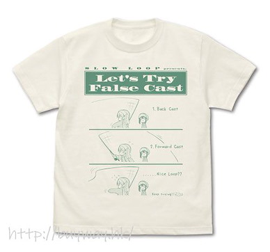 SLOW LOOP-女孩的釣魚慢活- (加大)「海凪小春」小春のフォルスキャスト 香草白 T-Shirt Koharu's False Cast T-Shirt /VANILLA WHITE-XL【SLOW LOOP】