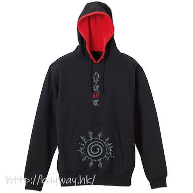 火影忍者系列 (中碼)「九尾」八卦の封印式 黑×紅 連帽衫 Eight Trigrams Seal Pullover Hoodie /BLACK x RED-M【Naruto】