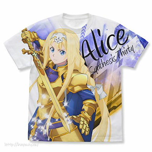 刀劍神域系列 (細碼)「愛麗絲」整合騎士 全彩 白色 T-Shirt Alice Synthesis Thirty Full Graphic T-Shirt /WHITE-S【Sword Art Online Series】