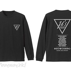 LoveLive! 明星學生妹 (細碼)「μ’s」黑色 長袖 T-Shirt μ’s  Sleeve Rib Long Sleeve T-Shirt /BLACK-S【Love Live! School Idol Project】