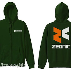 機動戰士高達系列 (加大)「ZEONIC企業」常苔蘚綠 連帽拉鏈外套 ZEONIC Zip Hoodie /IVY GREEN-XL【Mobile Suit Gundam Series】