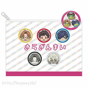 皿三昧 平面袋 附 56mm 徽章 Flat Pouch with Can Badge【Sarazanmai】