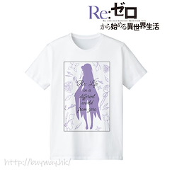 Re：從零開始的異世界生活 : 日版 (中碼)「艾米莉婭」Line Art 女裝 白色T-Shirt