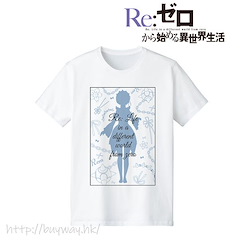 Re：從零開始的異世界生活 (加大)「雷姆」Line Art 男裝 白色 T-Shirt Rem Line Art T-Shirt Men's XL【Re:Zero】