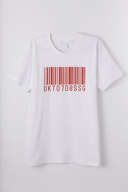 銀魂 (均碼)「沖田總悟」條碼圖案 T-Shirt Image T-Shirt A Okita Model【Gin Tama】