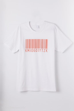 銀魂 (均碼)「神威」條碼圖案 T-Shirt Image T-Shirt B Kamui Model【Gin Tama】