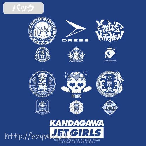 神田川JET GIRLS : 日版 (中碼)「KANDAGAWA JET GIRLS」寶藍色 T-Shirt