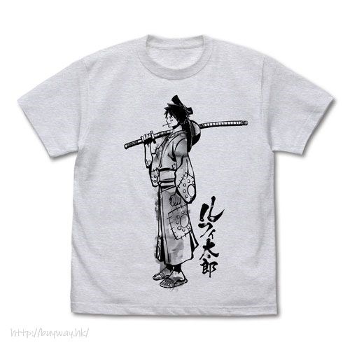 海賊王 : 日版 (大碼)「路飛」太郎 香灰色 T-Shirt