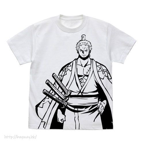 海賊王 : 日版 (加大)「卓洛」十郎 白色 T-Shirt