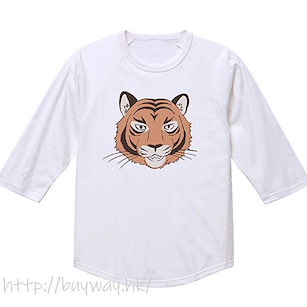 貓狗寵物街 (加大)「木曾小虎」七分袖 白色 T-Shirt Tama and Friends Tora Raglan Sleeve T-Shirt /WHITE-XL【Tama and Friends】