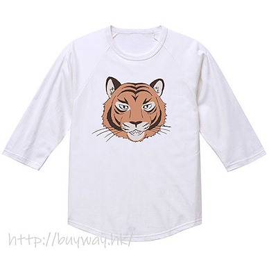 貓狗寵物街 (細碼)「木曾小虎」七分袖 白色 T-Shirt Tama and Friends Tora Raglan Sleeve T-Shirt /WHITE-S【Tama and Friends】