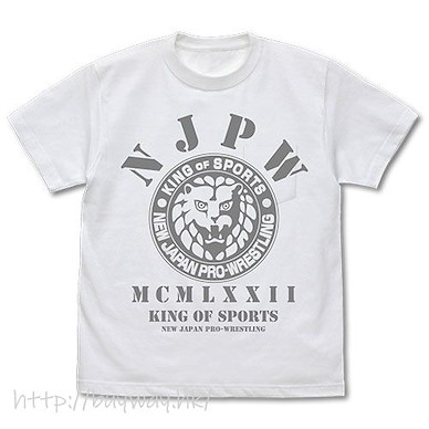 新日本職業摔角 (加大)「NJPW」獅子標誌 白色 T-Shirt Lion Mark Pocket T-Shirt /WHITE-XL【New Japan Pro-Wrestling】