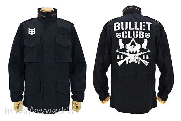 新日本職業摔角 : 日版 (加大)「BULLET CLUB」M-65 黑色 外套