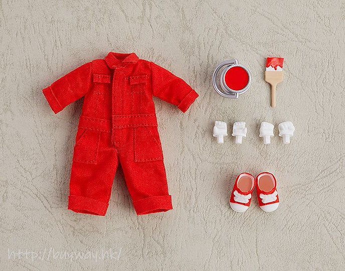 日版 黏土娃 服裝套組 紅色工作服