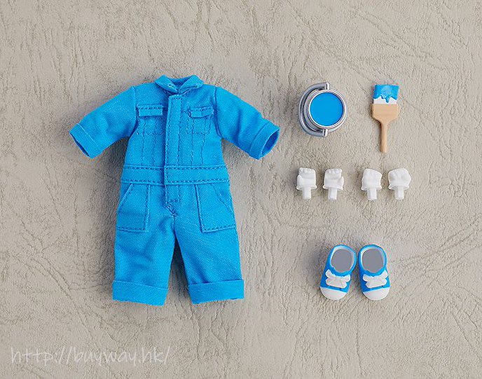 日版 黏土娃 服裝套組 藍色工作服