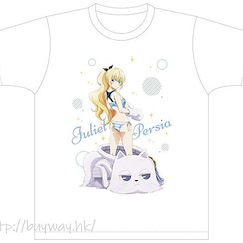 寄宿學校的朱麗葉 : 日版 (大碼)「茱麗葉」白猫の寮 白色 T-Shirt