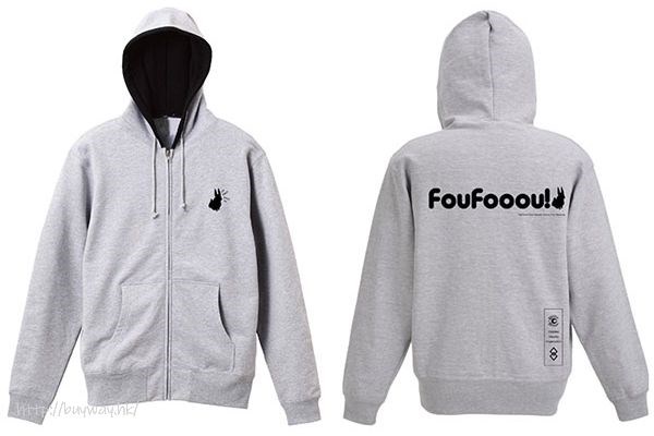Fate系列 : 日版 (加大)「芙」FouFooou! 混合灰色 × 黑色 連帽拉鏈外套
