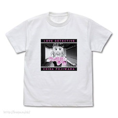 輝夜姬想讓人告白 (大碼)「藤原千花」偵探 白色 T-Shirt Love Detective Chika T-Shirt /WHITE-L【Kaguya-sama: Love Is War】