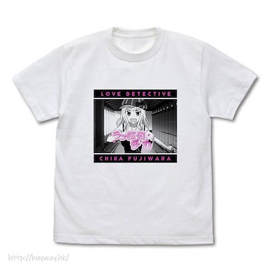 輝夜姬想讓人告白 (加大)「藤原千花」偵探 白色 T-Shirt Love Detective Chika T-Shirt /WHITE-XL【Kaguya-sama: Love Is War】
