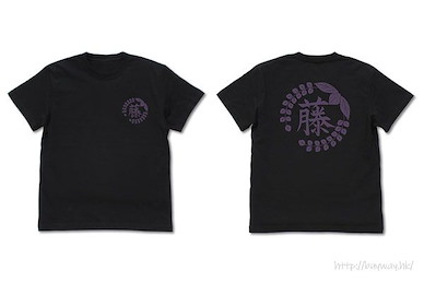 鬼滅之刃 (中碼)「藤の花の家紋」黑色 T-Shirt Wisteria Flower Family Emblem T-Shirt /BLACK-M【Demon Slayer: Kimetsu no Yaiba】