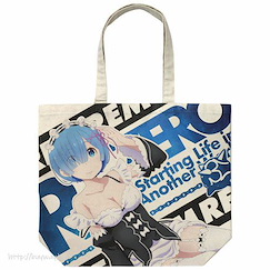 Re：從零開始的異世界生活 「雷姆」大容量 米白 手提袋 Rem DokiDoki Full Graphic Large Tote Bag /NATURAL【Re:Zero】