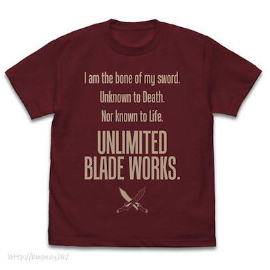 Fate系列 (中碼) 劇場版「Fate/stay night [Heaven's Feel]」Unlimited Blade Works Ver. 2.0 酒紅色 T-Shirt Movie "Fate/stay night [Heaven's Feel]" Unlimited Blade Works T-Shirt Ver.2.0/BURGUNDY-M【Fate Series】