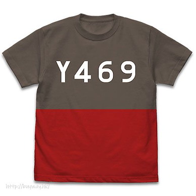 高校艦隊 (加大)「Y469」暗黑 × 紅 T-Shirt Y469 Harekaze II Switching T-Shirt /CHARCOAL x RED-XL【High School Fleet】