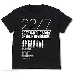 22/7 : 日版 (細碼)「22/7」帶口袋 黑色 T-Shirt