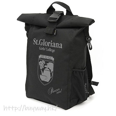 少女與戰車 「聖葛羅莉安娜女子學院」黑色 卷頂背囊 St. Gloriana Girls Academy Roll Top Backpack【Girls and Panzer】
