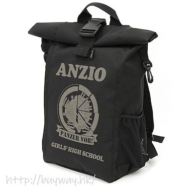 少女與戰車 「安齊奧高中」黑色 卷頂背囊 Anzio High School Roll Top Backpack【Girls and Panzer】